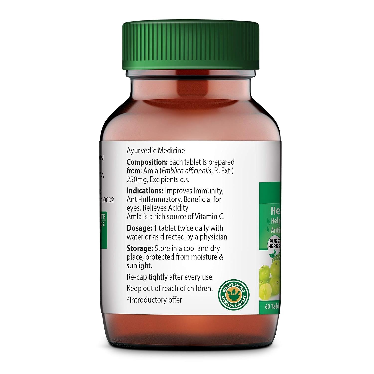 DABUR Amla Tablet - Health Booster | Rich in Antioxidants | Provides Protection against Infections | Pure herbs 60 tabs ( Get 20 tabs free) thumbnail