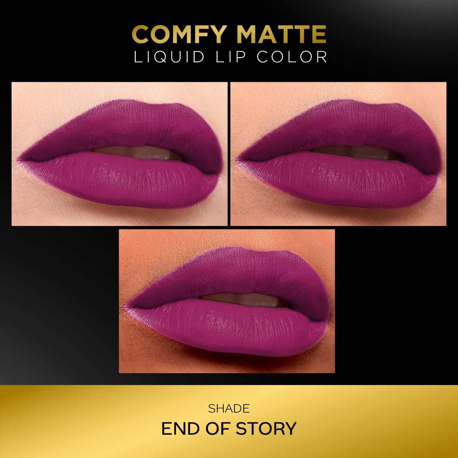 FACES CANADA Comfy Matte Liquid Lipstick - End Of Story 03 (Plum), 3 ml | Comfortable 10HR Longstay | Intense Matte Color | Almond Oil & Vitamin E Infused | Super Smooth | No Dryness thumbnail