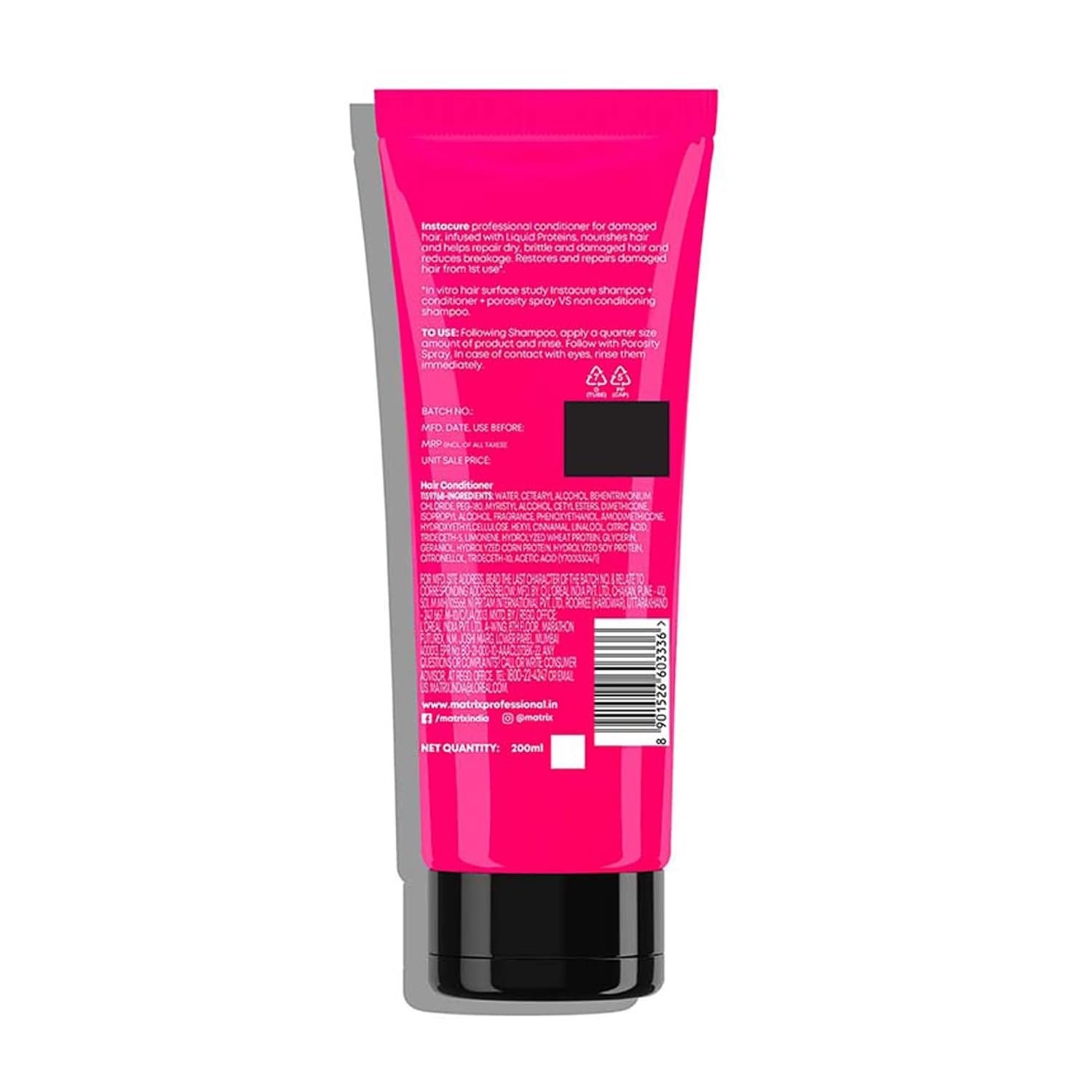 Matrix Professional InstaCure Liquid Protein Conditioner, for Damaged Hair | Reduced Split Ends, Breakage, Knotting | For All Hair Types | Paraben Free thumbnail