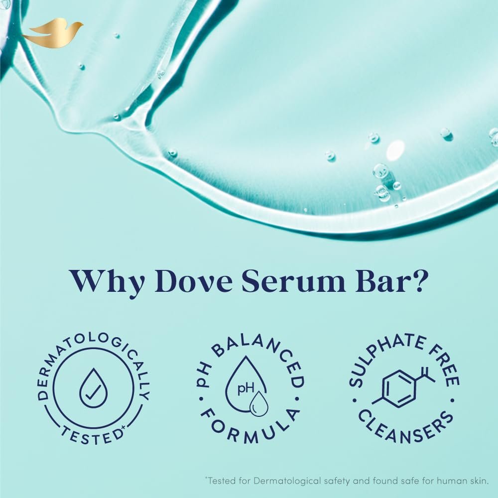 Dove Serum Bar with Pro-Ceramide Serum | Sensitive Care Beauty Bar for Gentle Cleansing & Nourishment | 125g x 3 (375g) thumbnail