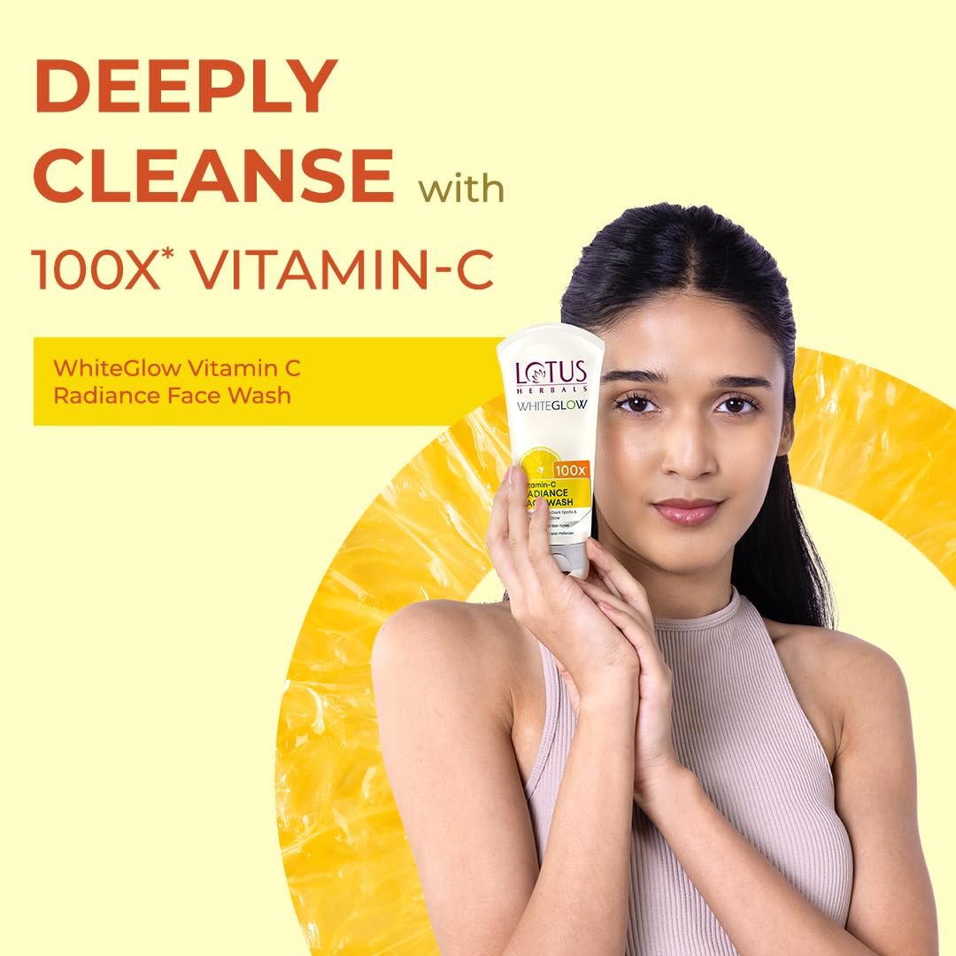 Lotus Herbals WhiteGlow Vitamin C Radiance Face Wash 100g thumbnail