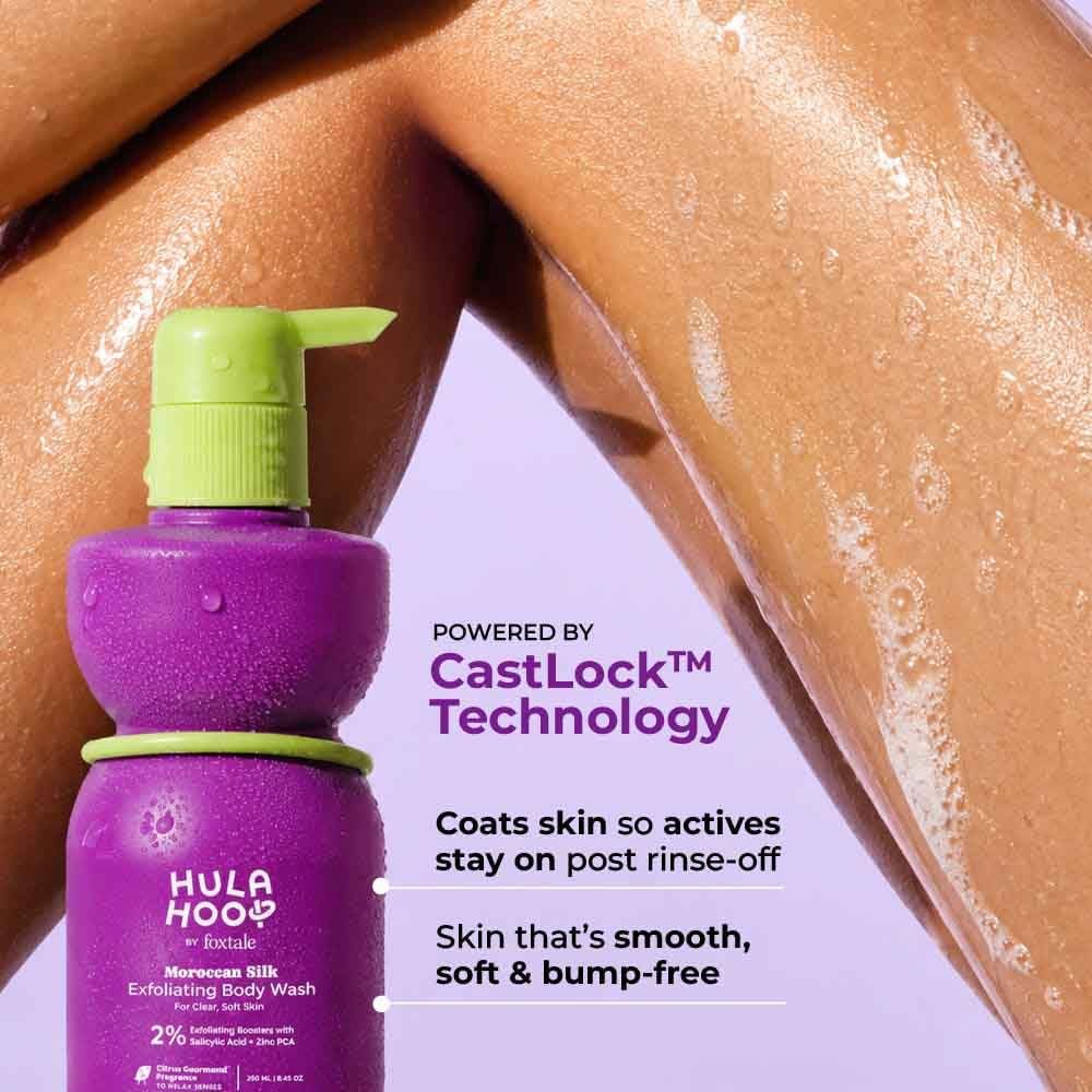 Hula Hoop Exfoliating Body Wash with 2% Salicylic Acid & Zinc PCA | Reduces Body Acne, Strawberry Legs & KP | Exfoliates & Hydrates to Reveal Smooth & Bump-Free Skin | 250ml thumbnail