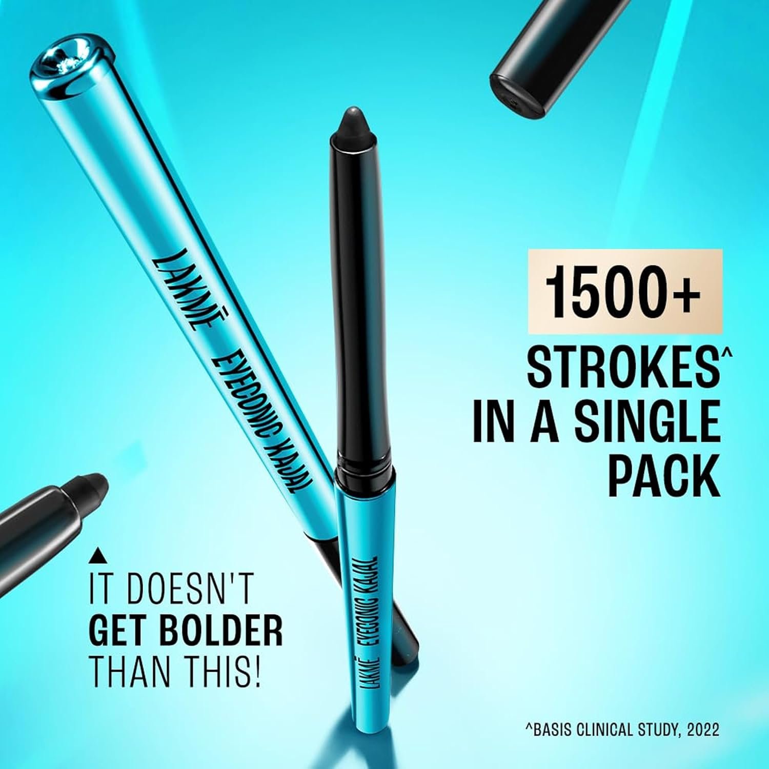 Lakme Eyeconic Kajal, Black Matte Finish, Water Proof, Smudge Proof, Lasts Upto 22 Hrs, 0.35 G thumbnail