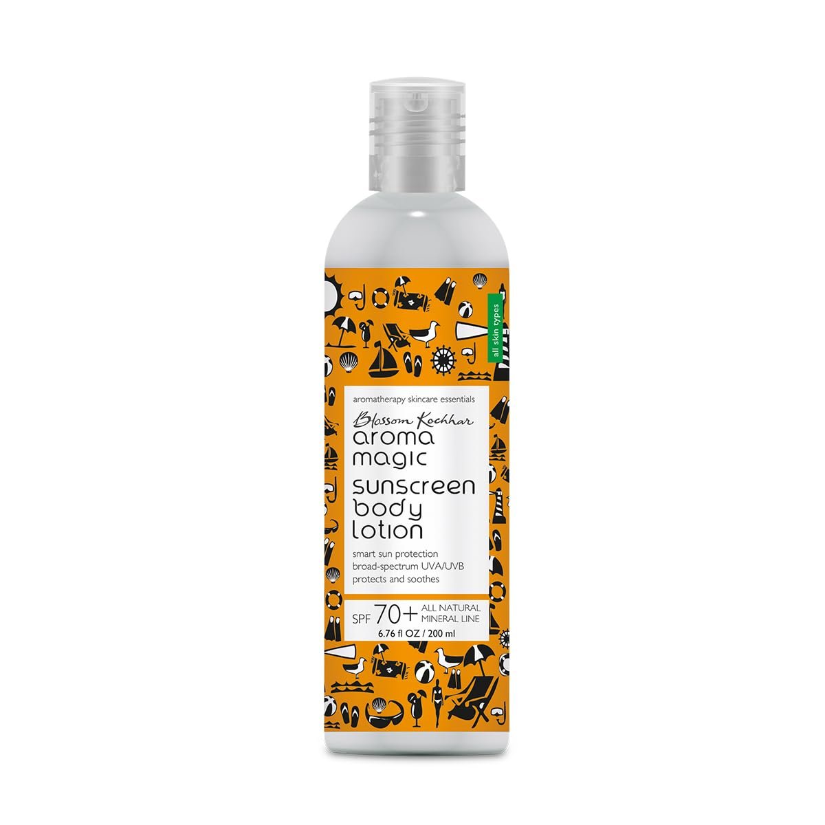 Aroma Magic Sunscreen SPF 70+ Body & Face Lotion Offers broad-spectrum UVA/UVB protection & relieves sunburns | with Zinc Oxide & Pro-Vitamin B5 (All skin types) 200ml thumbnail