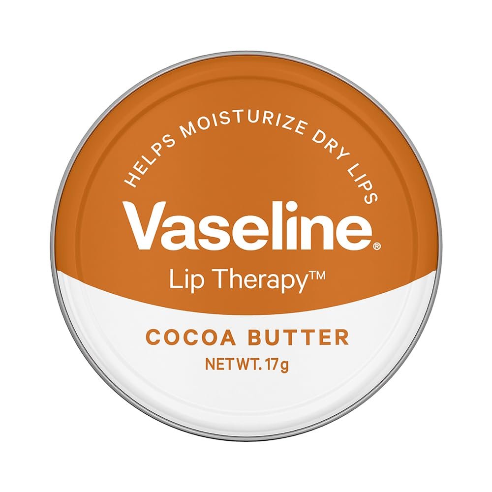 Vaseline Lip Tins Cocoa Butter, 17g | Infused with Cocoa Butter for Hydration & Glossy Shine Softline (Transparent)