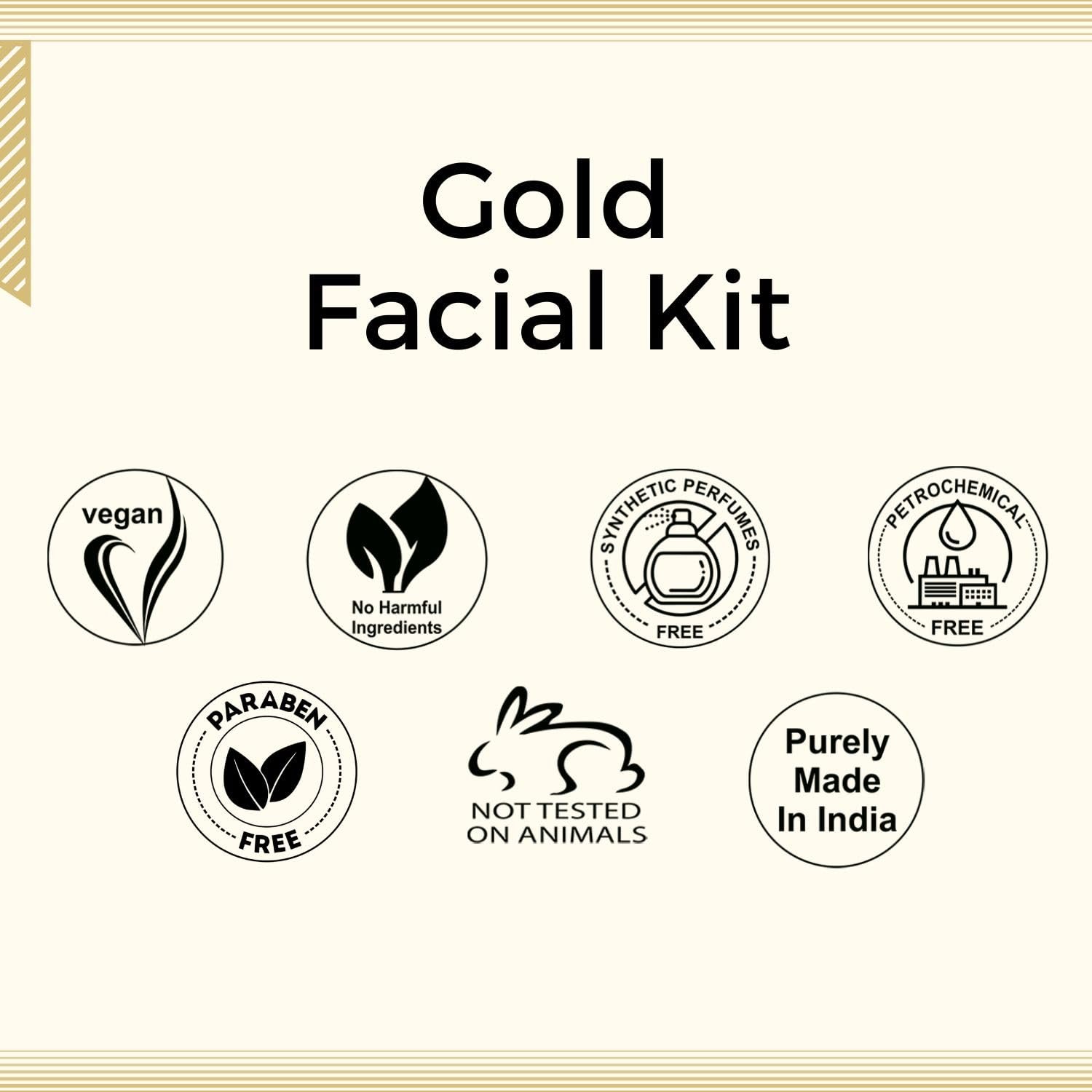 Aroma Treasures Gold Facial Kit (30g/ml) | With 24K Gold Leaf, Turmeric, Lavender & Jasmine Oils | Paraben-Free, Cruelty-Free | Instant Glow, Deep Cleansing & Skin Brightening thumbnail