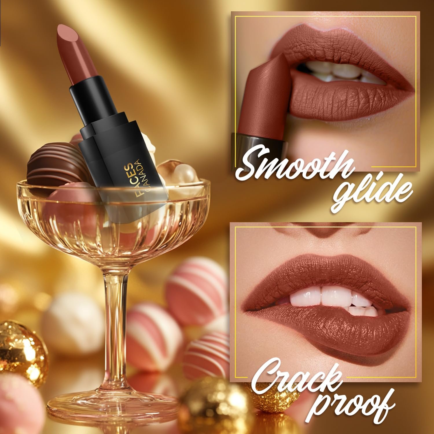 FACES CANADA Comfy Matte Wow Bullet Lipstick - Hazelnut Crush (Brown) 4.2g | Smooth Matte Finish | Highly Pigmented | Long Lasting | Super Hydrating | Glides Effortlessly thumbnail