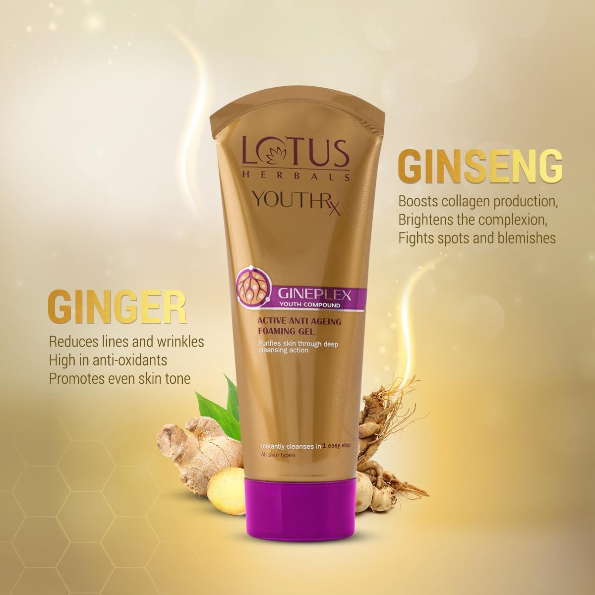 Lotus Herbals YouthRx Active Anti Ageing Foaming Gel | 100g thumbnail