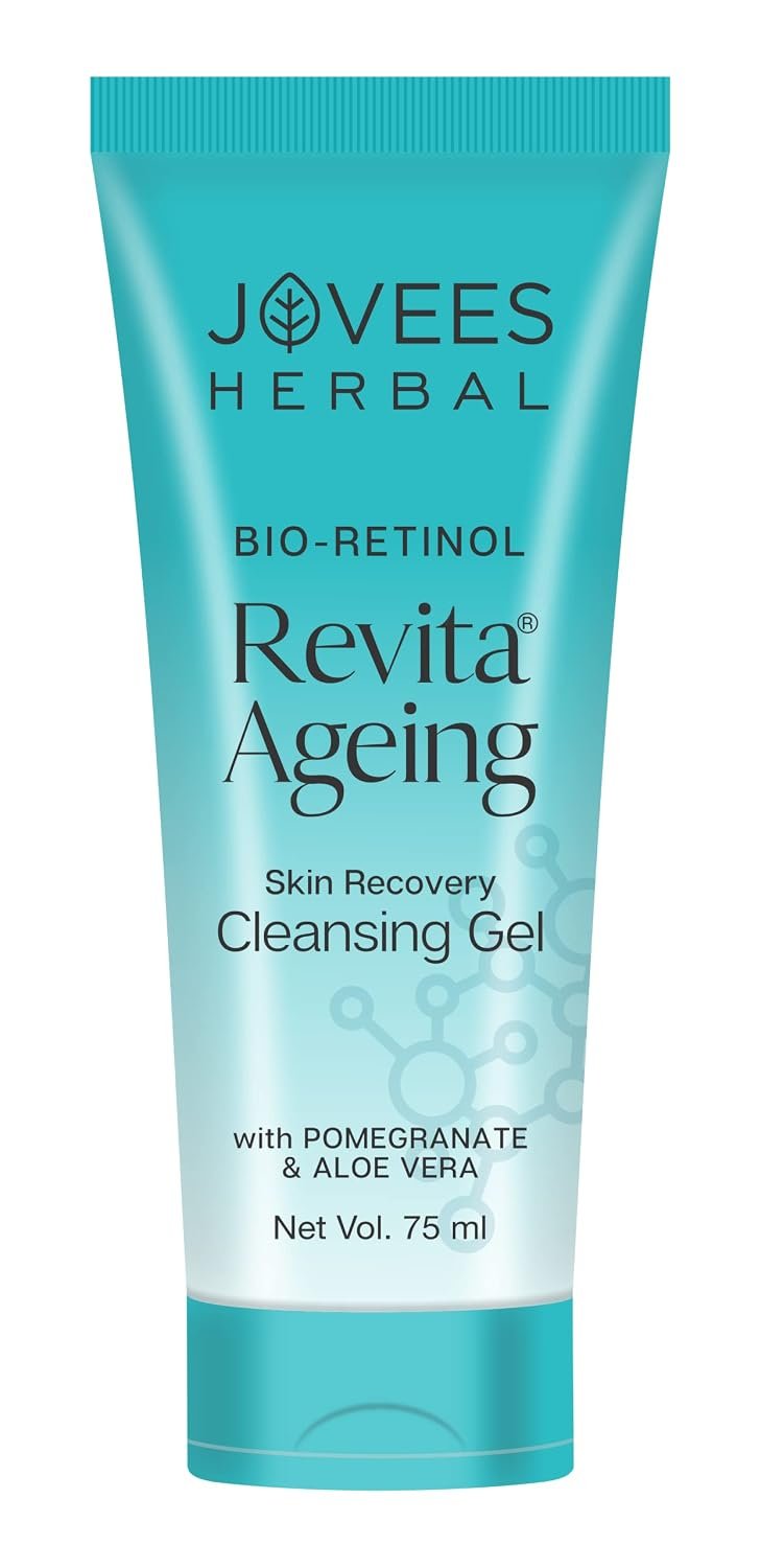 Jovees Herbal Bio-Retinol Revita Ageing Cleansing Gel To Reduce Fine Lines & Wrinkles 75ml thumbnail
