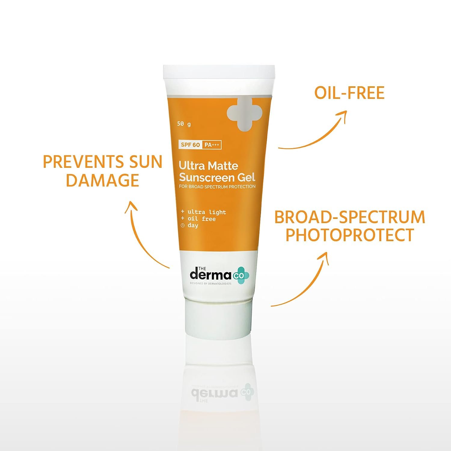 The Derma Co Ultra Matte Sunscreen Gel with SPF 60|Prevents Sun Damage|For all skin type, 50 g thumbnail