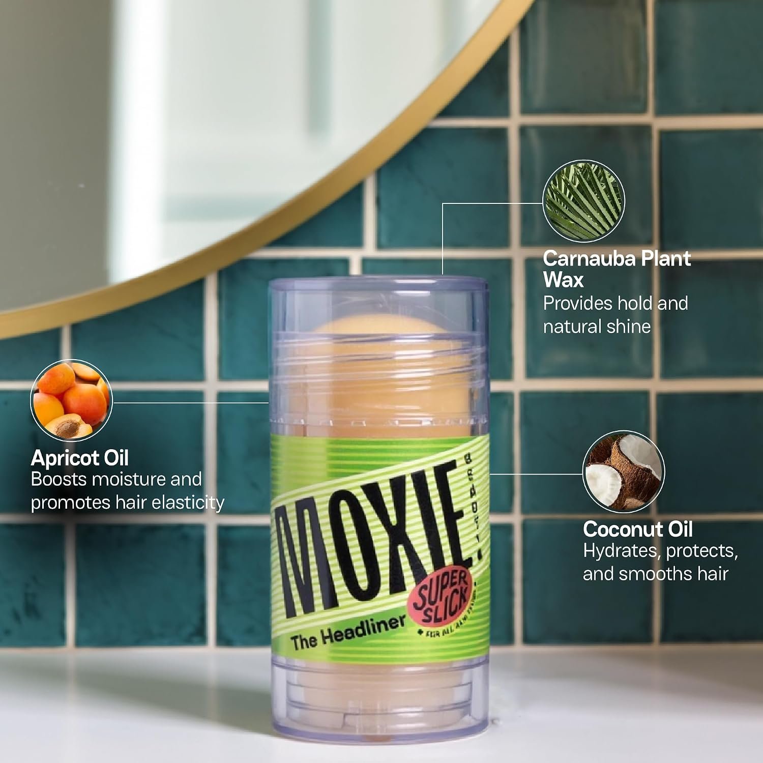 Moxie Beauty The Headliner | Wax Styling Stick | Flyaway Fixer | 30g A non-sticky gel wand that tames flyaways and baby hairs for sleek buns and ponytails thumbnail