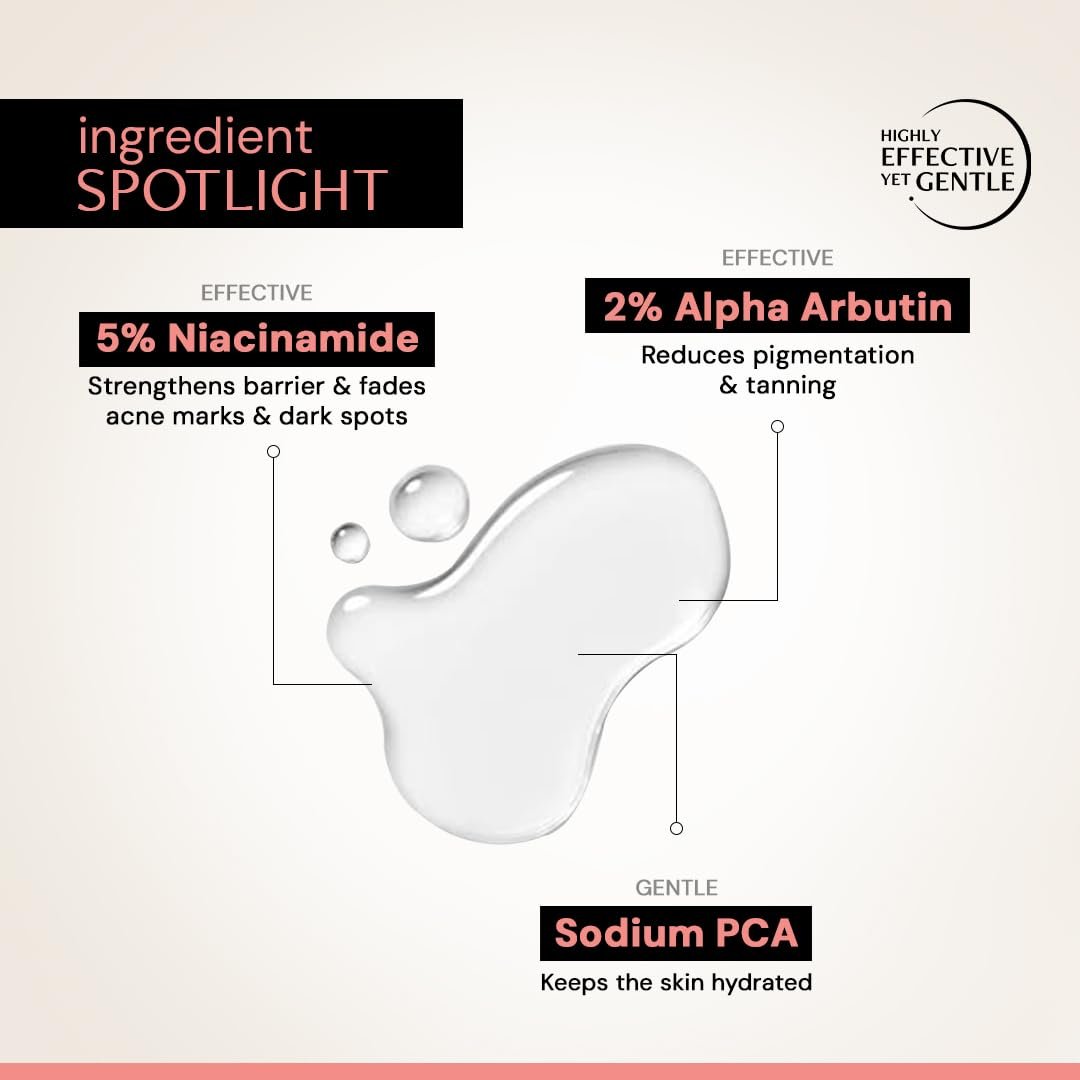 Deconstruct 5% Niacinamide Serum + 2% Alpha Arbutin Clearing Serum| Clinically Tested| Reduces Dark Spots, Pigmentation, Acne Marks & Tanning |4-in-1 Multi-Benefit |Non-Irritating | 20ml thumbnail