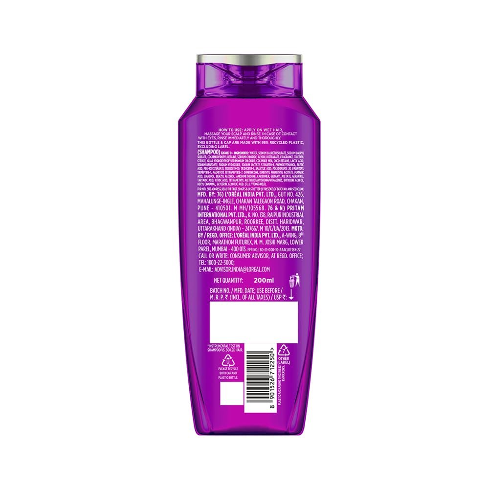 L'Oréal Paris Collagen Lifter Volumizing Shampoo with Collagen Peptides for thin, flat hair, gives instant volume lift & thicker, fuller hair, 200ml thumbnail