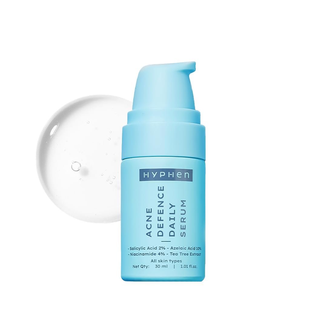 Hyphen 2% Salicylic Acid Serum for Acne Control | 10% Azelaic Acid to control acne marks | 4% Niacinamide| Exfoliating, Pore Cleansing & Blackheads Control Serum| For Oily & Acne Prone Skin thumbnail