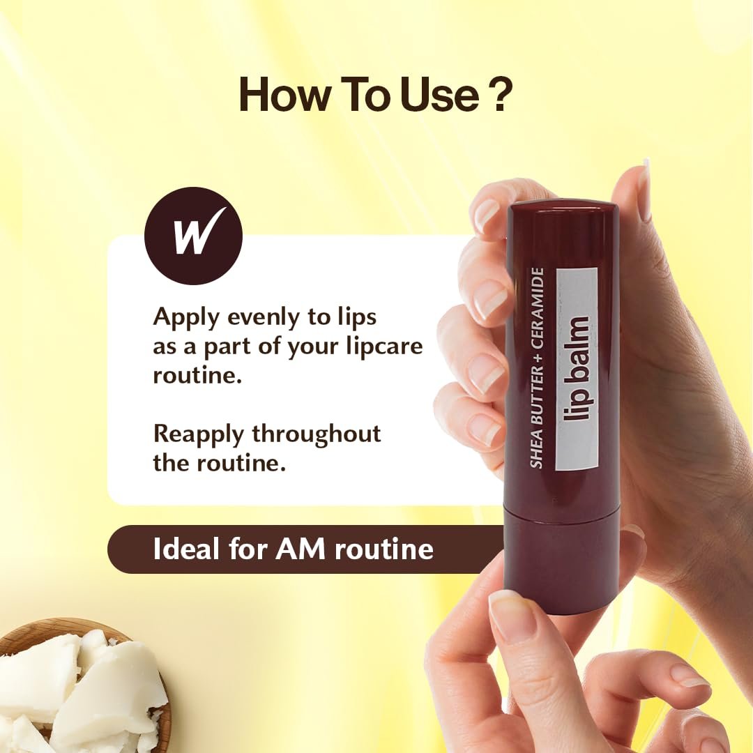 WOW Skin Science Shea Butter & Ceramides Repairing Lip Balm With Spf 50 Brightening Lip Balm For Pigmentation | With Vitamin C & Kojic Acid | 4G Brown thumbnail