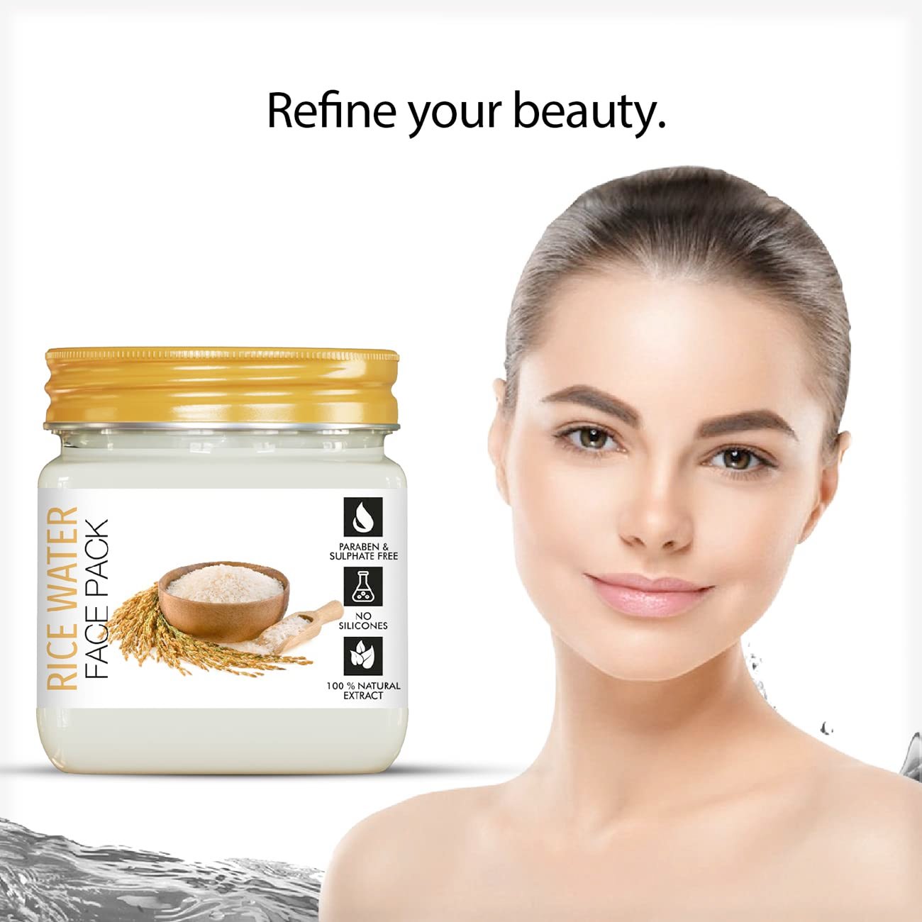 Dr. Rashel Rice water Moisturizing Face Pack For Men & Women With Goodness of Alovera Extract & Glycerin | Hydrating & Moisturizer Face Pack | | | For All Skin Types (380 Ml) thumbnail