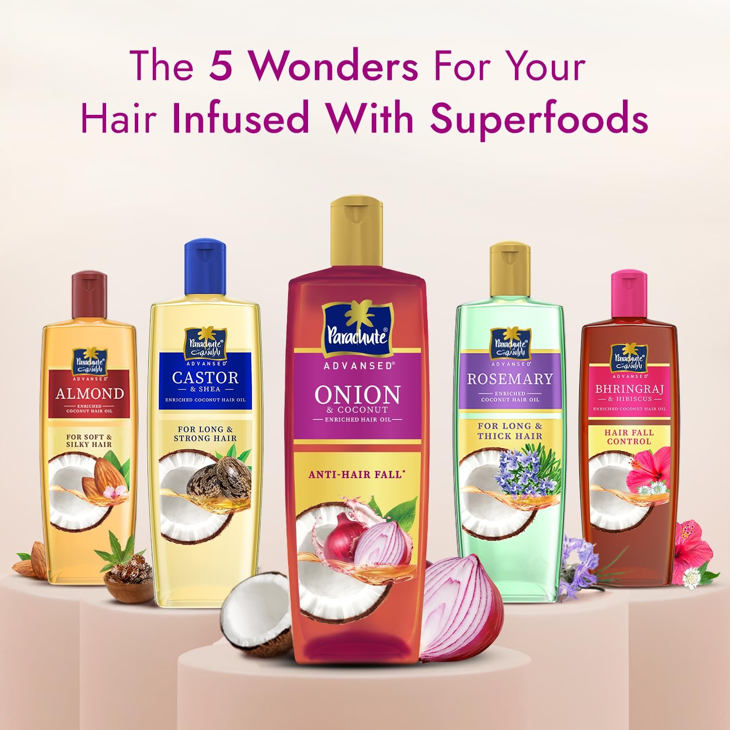 Parachute Advansed Onion enriched coconut hair Oil, 300ml thumbnail