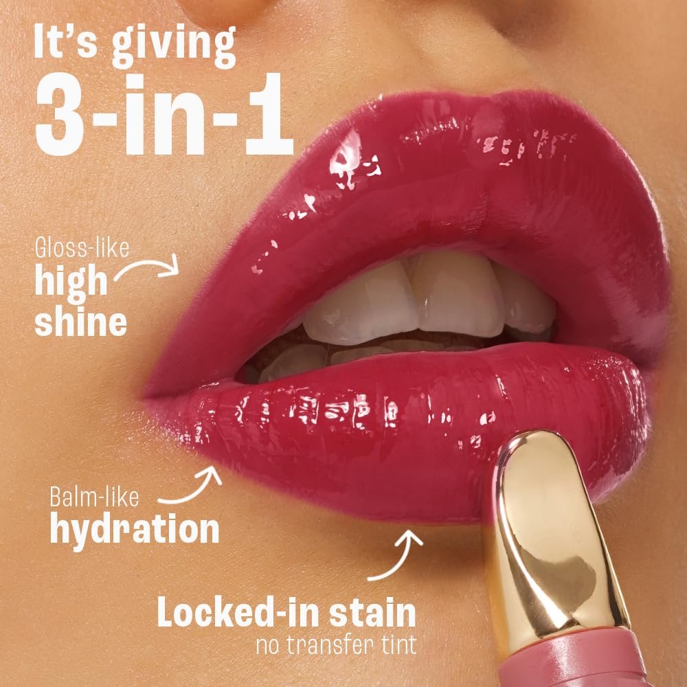 Lakme 9to5 Hya Beach Edit Lip Gloss Stain -2 Rosy Sunday, Long Lasting Stain, For Soft and Nourished Lips, with Linoleic Acid & Hyaluronic Acid, SPF 15, Non-Sticky and Lightweight, 10 ml thumbnail