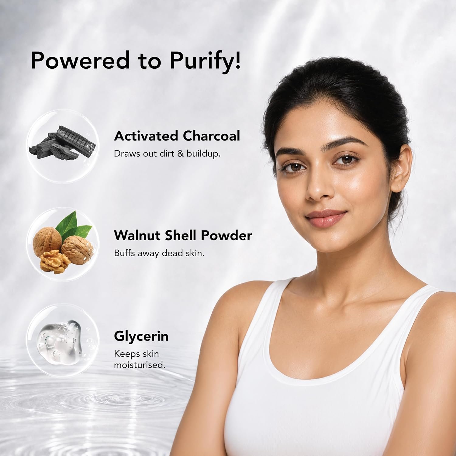 DR.RASHEL Beauty Elixirs Activated Charcoal Scrub for Face & Body Deep Exfoliating Cleanser for Dead Skin, Tan and Blackhead Removal All Skin Types 380 ml thumbnail