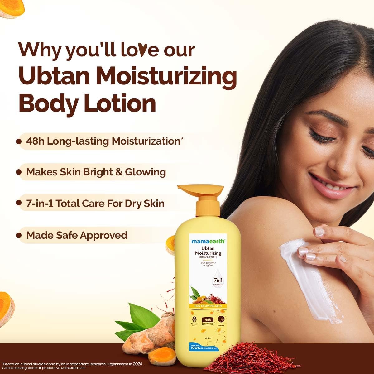 Mamaearth Ubtan Moisturizing Body Lotion 400ml thumbnail