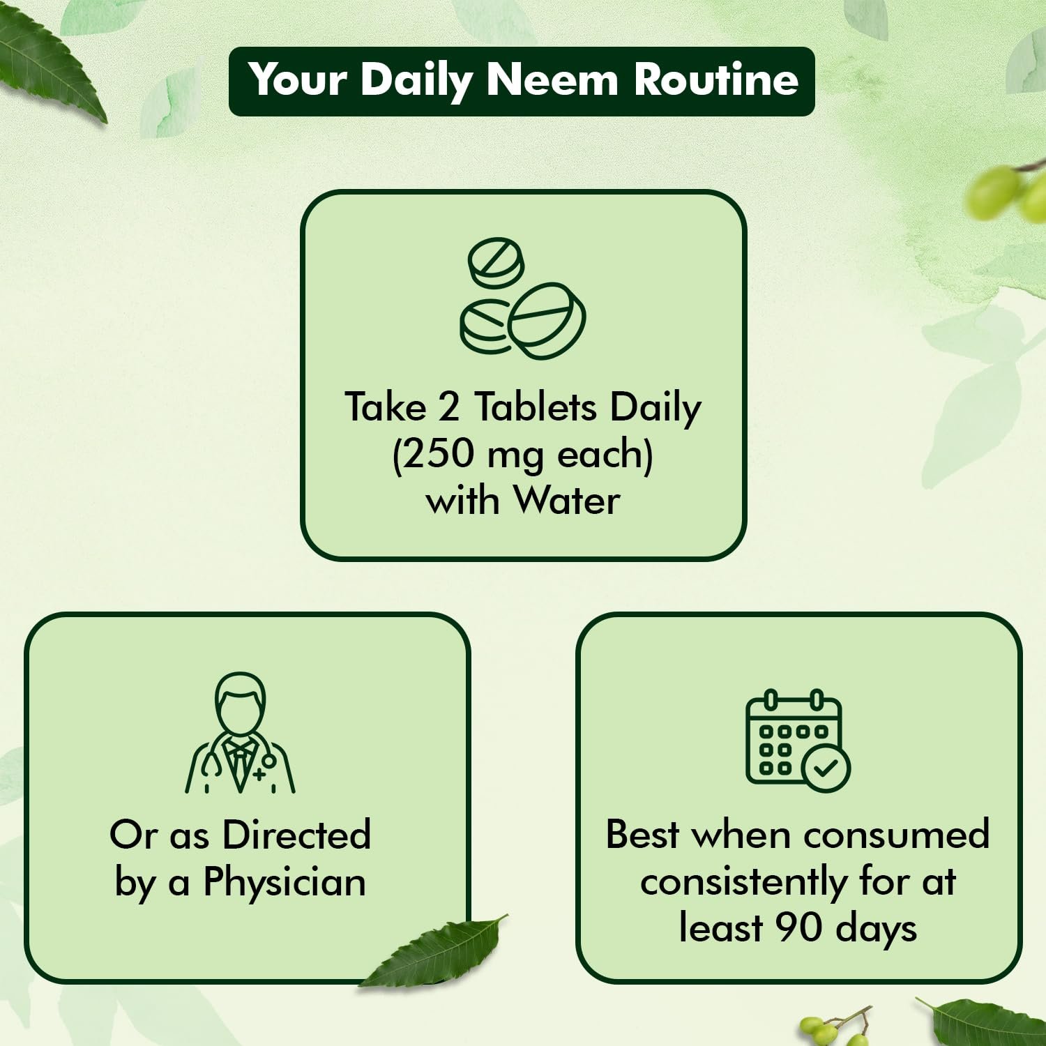 Baidyanath Ayurved Neem 60 Tablets | Herb For healthy Skin & Hair, Natural Extracts Of Neem | thumbnail