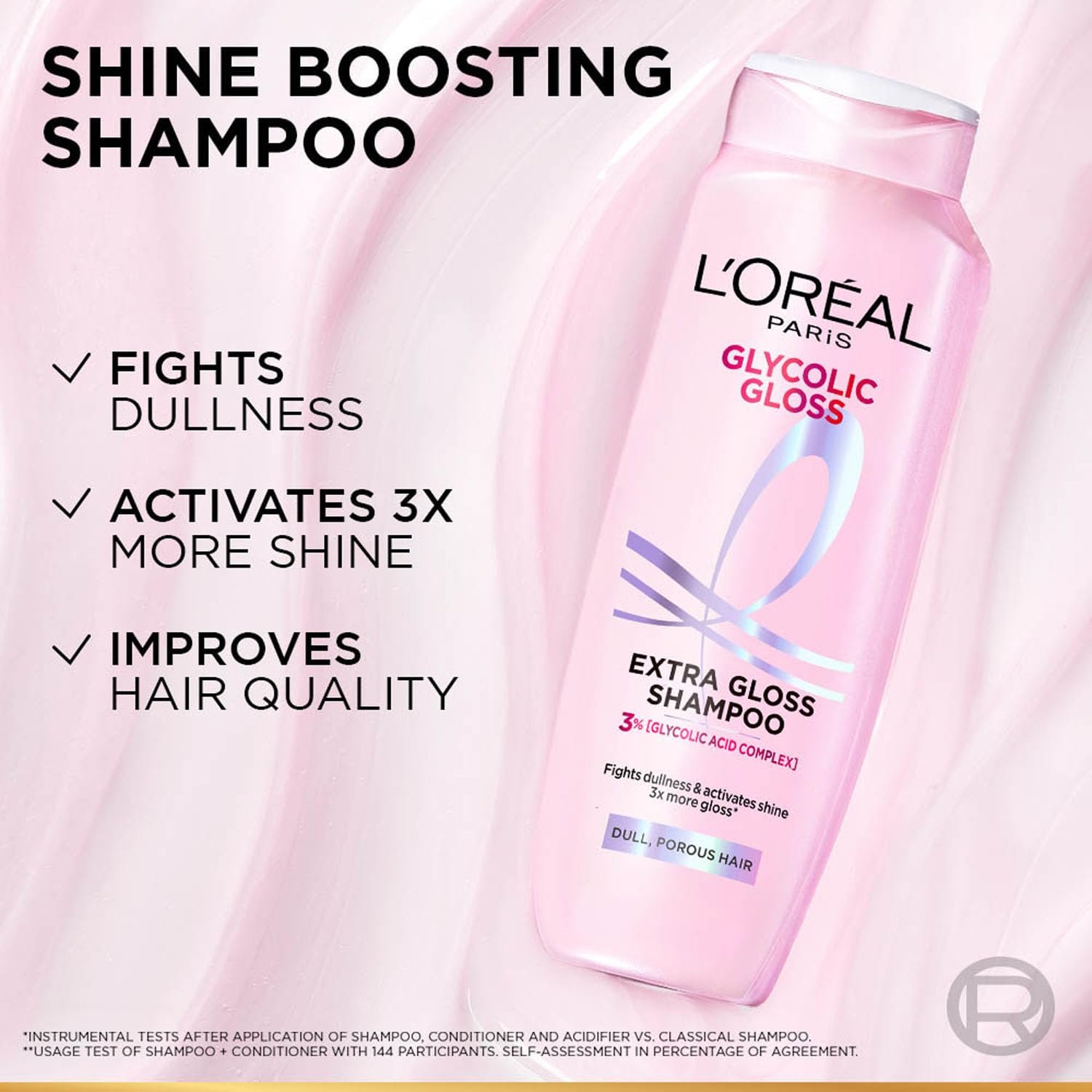 L'Oréal Paris Glycolic Gloss Shine Boosting Shampoo, 340ml thumbnail