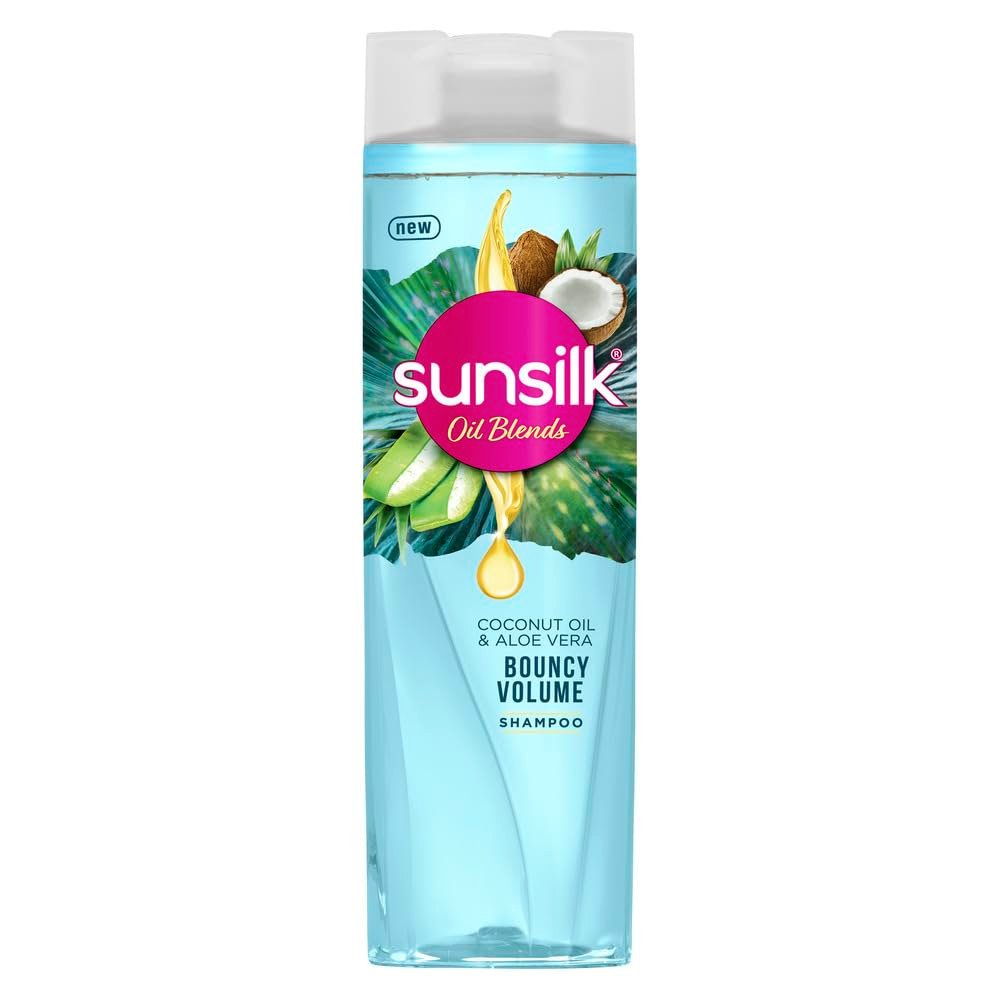 Sunsilk Coconut Oil & Aloe Vera Bouncy Volume Oil Blends Shampoo | Volume Shampoo | With No Added Parabens | 370 ML