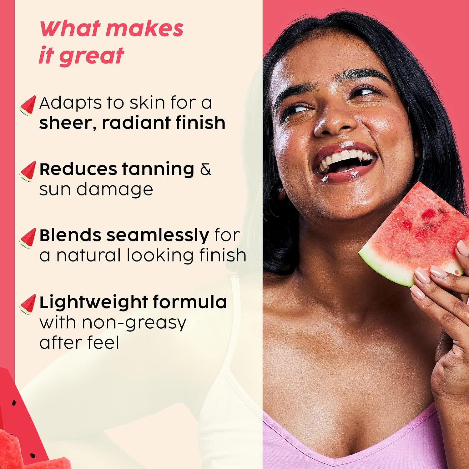 PLIX - THE PLANT FIX Watermelon Tint Twist Color-Adapting Sunscreen | For light coverage & instant glow | SPF 50 PA++++ Medium Sunlit Glow thumbnail