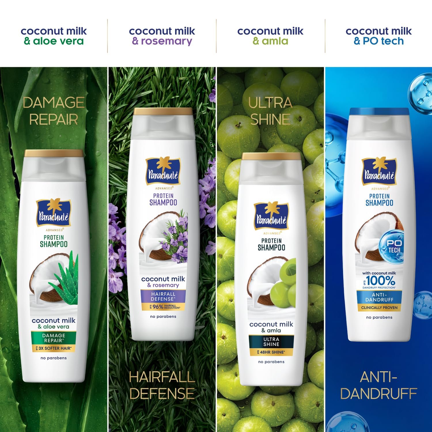 Parachute Advansed Anti-Dandruff Shampoo with Coconut Milk & PO Tech | Up to 100% Dandruff protection | for Strong Healthy Scalp | Paraben free | For Men & Women | 170ml thumbnail