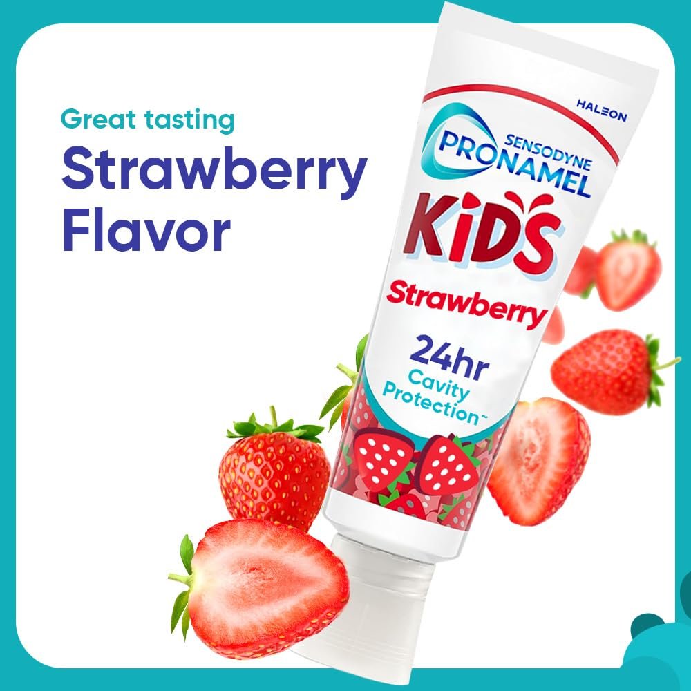 Sensodyne Pronamel Kids Toothpaste for 2+ yrs | 24Hr Cavity Protection | Strawberry Flavour | IDA Approved | Kids Paste | SLS-Free, Sugar & Paraben-Free | Non-Toxic | 100% Natural Flavour – thumbnail