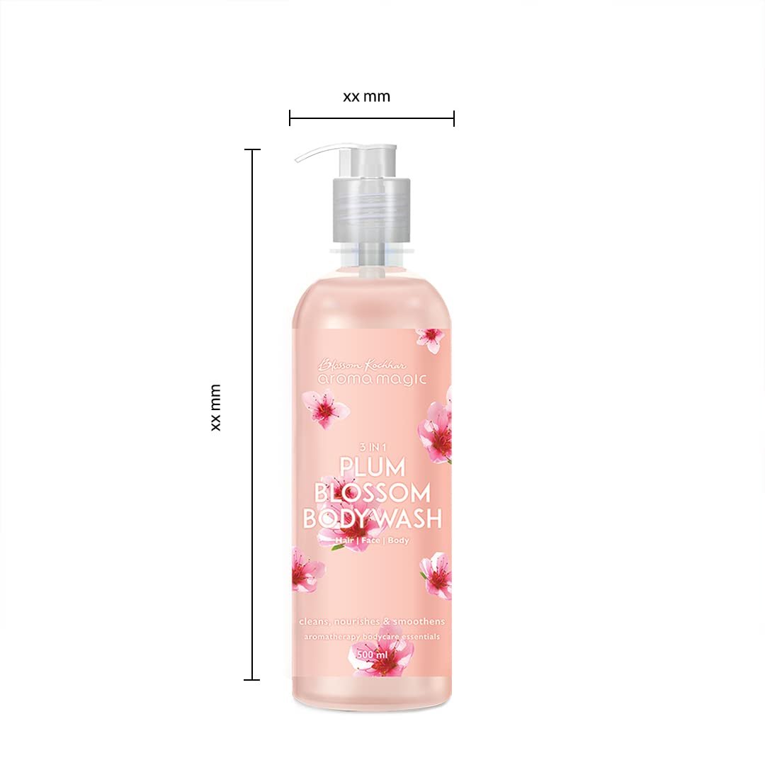 Aroma Magic 3 in 1 Plum Blossom Body Wash | Cleanses & nourishes skin, mattifies & revives dullness with Apple cider vinegar, grapefruit & clary sage essential oils, vitamin E | 220ml thumbnail