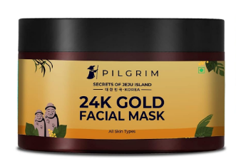 Pilgrim 24K Gold Facial Kit | Dewy Glass Skin Finish | Radiant Look Face Mask Pack 50gm | Serum 20ml | Korean Skin Care | For Women & Men | FREE JUTE BAG thumbnail