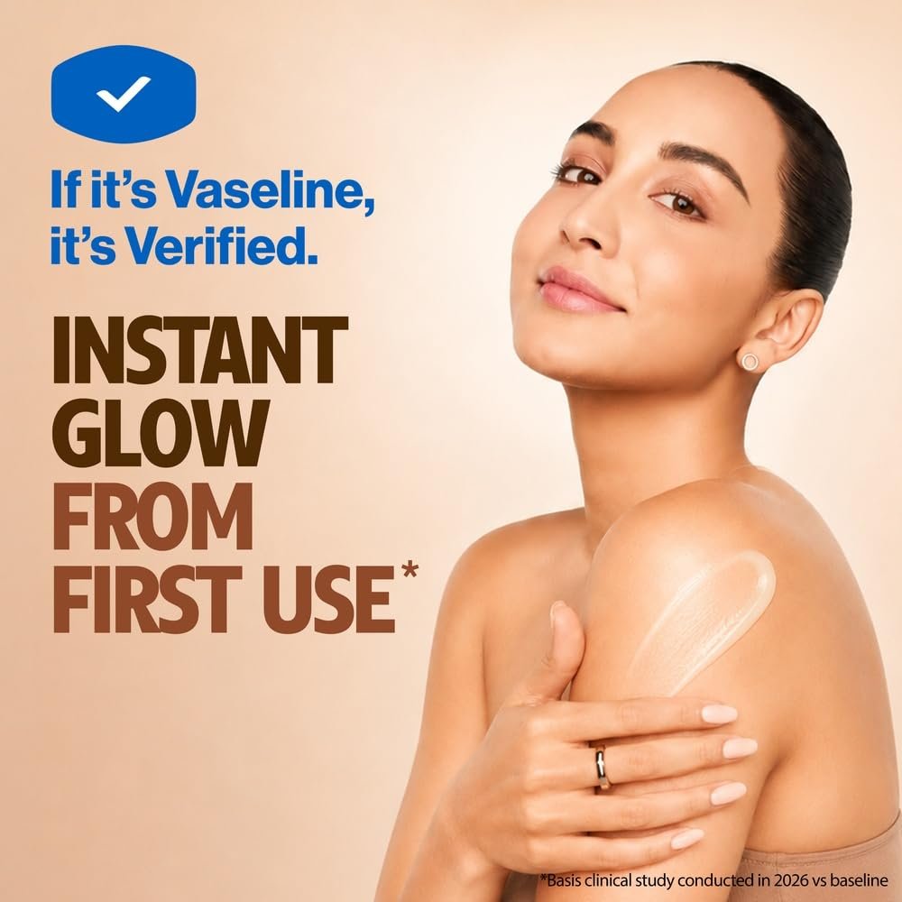 Vaseline Cocoa Glow Serum In Lotion, 600 ml | 100% Pure Cocoa & Shea Butter for Glowing & Soft Skin thumbnail