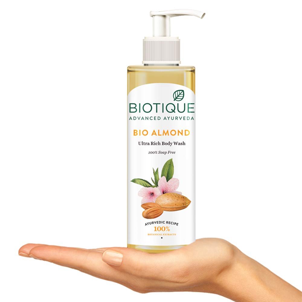 Biotique Almond Oil Ultra Rich Body Wash| Maintains Skin’s Natural pH |100% Botanical Extracts| Soap-Free Body Wash Suitable for All Skin Types | 200mL thumbnail