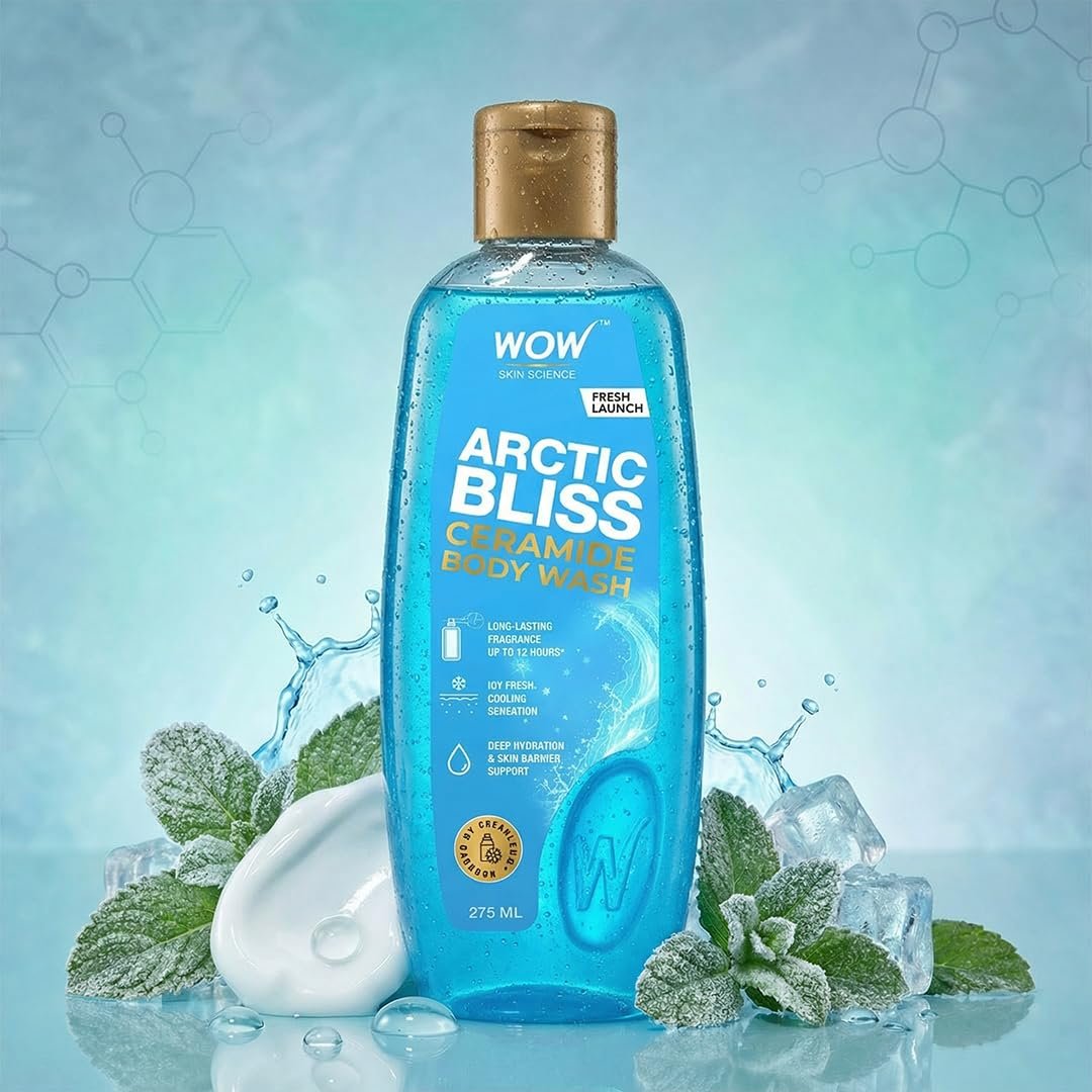 WOW Skin Science Arctic Bliss Ceramide Body Wash | Ceramide for Deep Hydration & Skin Barrier Support | Menthol for Instant Cooling | Up To 12-Hour Long-Lasting Freshness | 275ml thumbnail