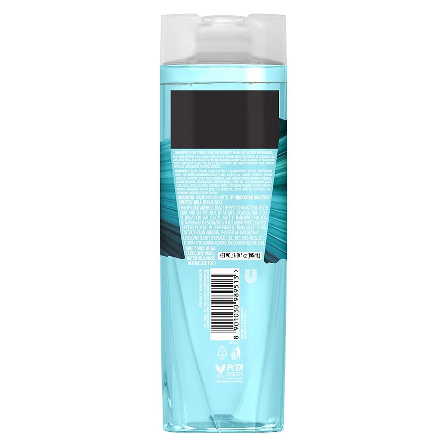 Sunsilk Coconut Oil & Aloe Vera Bouncy Volume Oil Blends Shampoo | Volume Shampoo | With No Added Parabens | 195 ML thumbnail