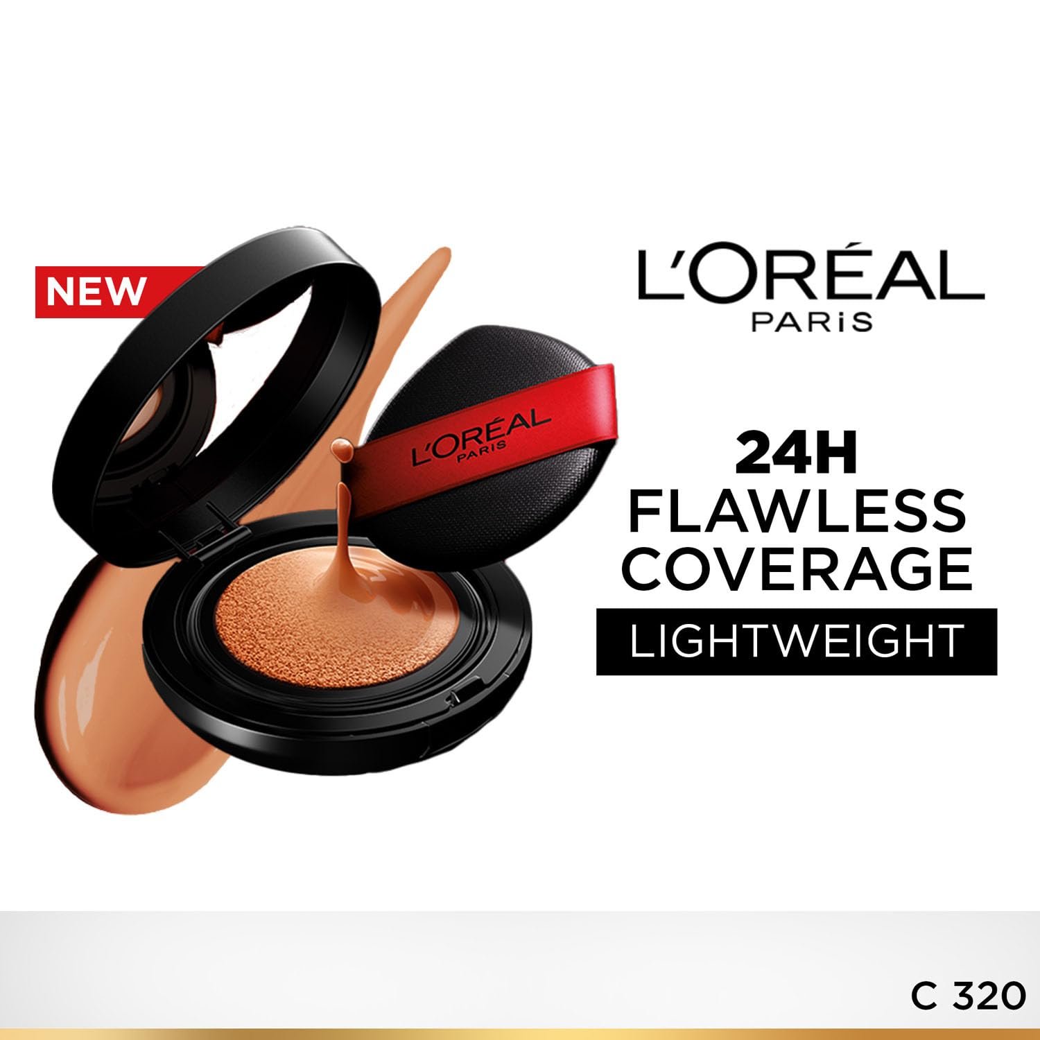 L'Oreal Paris Infallible 24H Cushion Foundation, N320 24H Longwear Soft Matte Cushion Foundation, High Coverage, Lightweight Formula, No Oxidation, Easy To Apply thumbnail