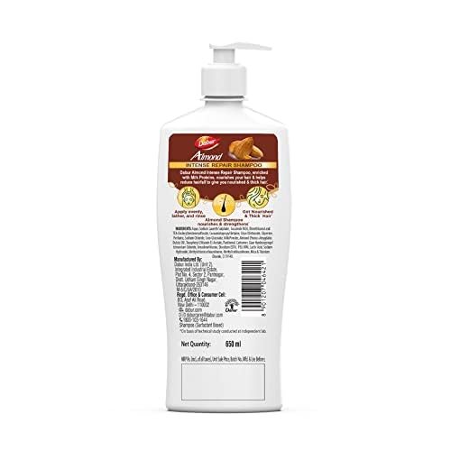 Dabur Almond Shampoo - 650 ml | For Nourished & Smooth Hair | Intense Nourishment | Helps in Hair Strenghtening | With Almond-Vita Complex & Milk Extracts thumbnail