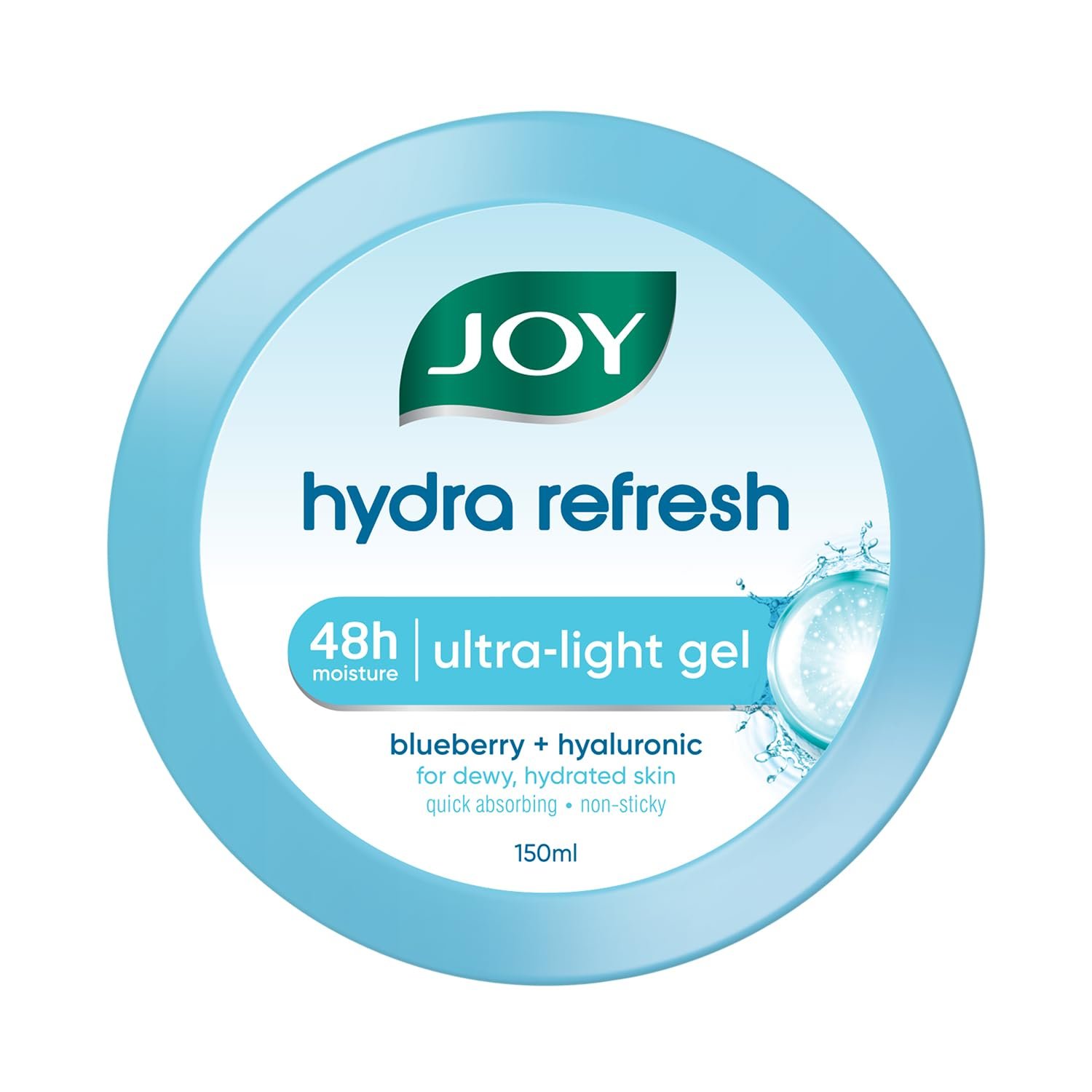 Joy Hydra Refresh Ultra Light Oil-Free Gel Moisturizer for Oily & Acne-Prone Skin | Hyaluronic Acid + Panthenol | 48hr Hydration, Non-Sticky Matte Finish | 150ml thumbnail