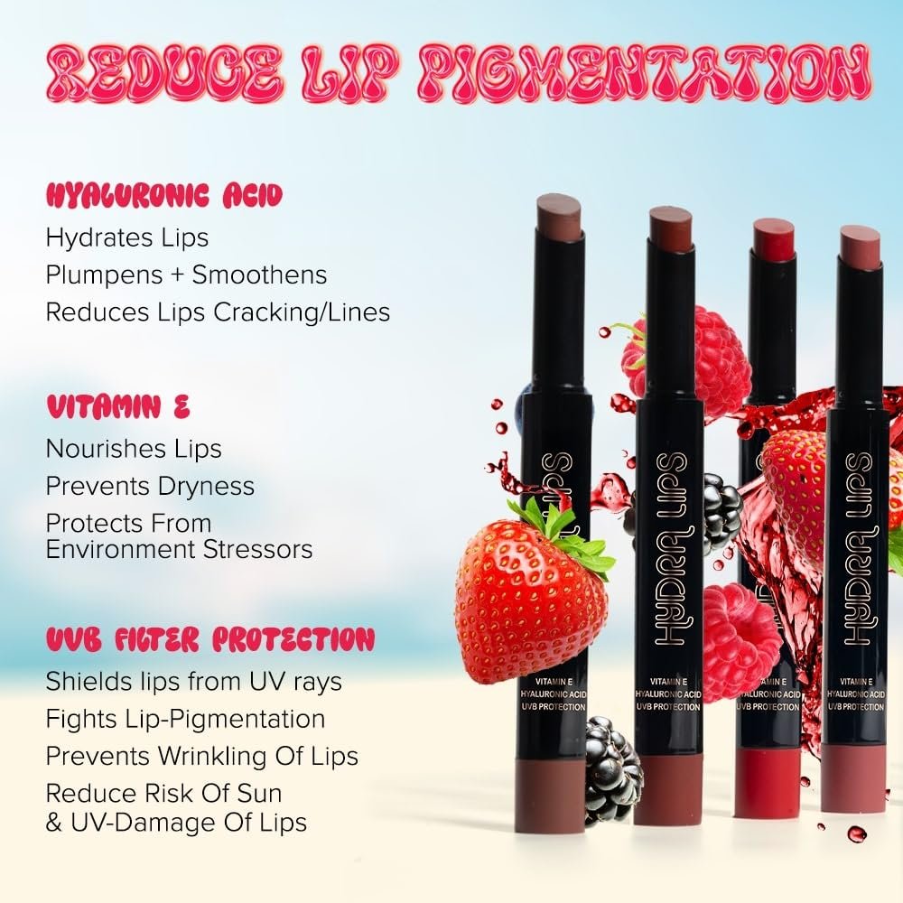 Daily Life Forever52 Hydra Lipstick, Semi-Matte Finish| Enriched with Hyaluronic Acid, Vitamin E & UVB Filter| 97% Lip Darkness Reduction | Vegan & Cruelty Free (SUGARBO-07, 2g) thumbnail
