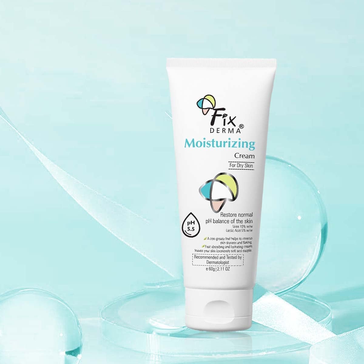 Fixderma Moisturizing cream, Daily Moisturizer for Dry & chapped skin, Provides Hydration and Moisturization, Non-Comedogenic & Non-Greasy formulation, 60g thumbnail