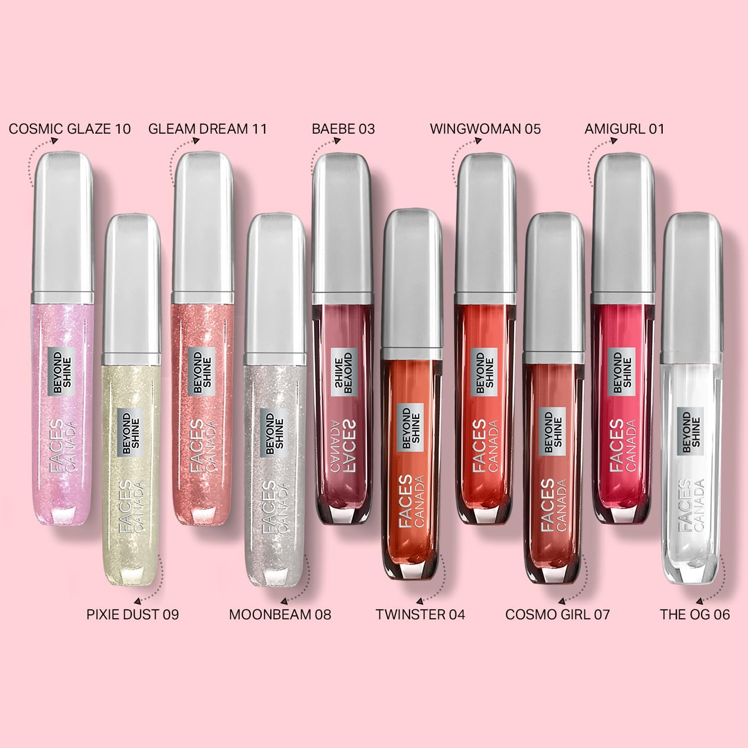 FACESCANADA Beyond Shine Lip Gloss - Moonbeam 08, 3.8ml | Lightweight Non-Sticky Luxurious Texture For Glossy Lips | Fuller, Supple & Plump Lips | 24HR Hydra thumbnail