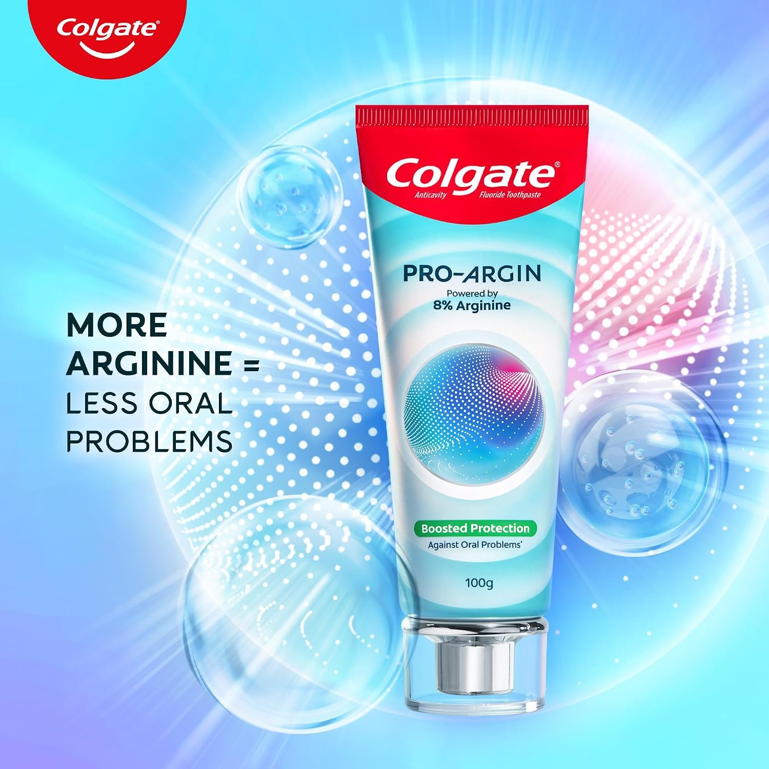 Colgate Pro Argin Toothpaste, Sensitivity Protection in 60 Seconds, 8% Arginine, Boosted Protection against Sensitivity, Enamel Damage, Oral pH, Cavities (100g) thumbnail