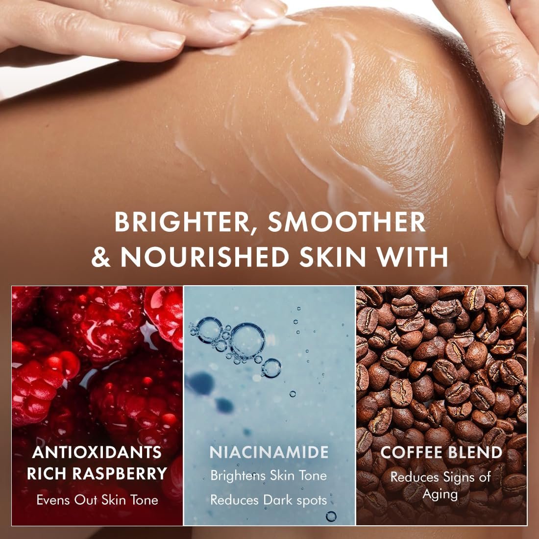 mCaffeine SPF 50 PA+++ Body & Brightening Sunscreen Lotion 200ml | Instant Cooling & De-Tan with Vitamin C & Niacinamide | Deep Hydrating Moisturizer for Summer & Dry Skin | thumbnail