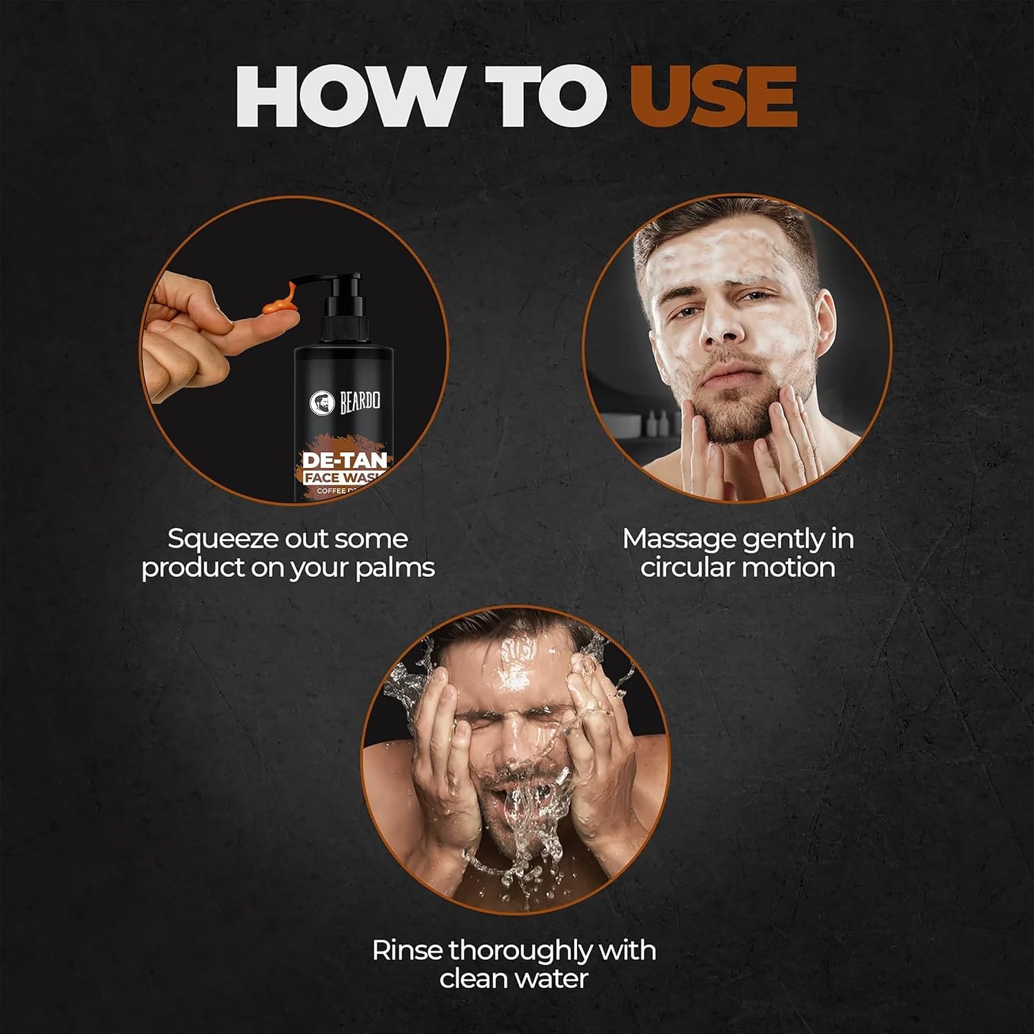 BEARDO DeTan Face Wash for Men, 200ml | Helps to Reduce Tan,Reduce Dark Sports & Pigmentation | thumbnail
