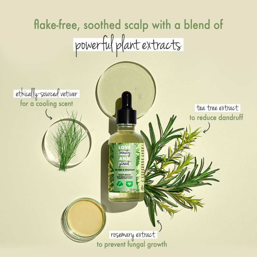 Love Beauty & Planet Anti-Dandruff Scalp Serum with Tea Tree & Rosemary Extracts 50ml | No Parabens, No Dyes thumbnail