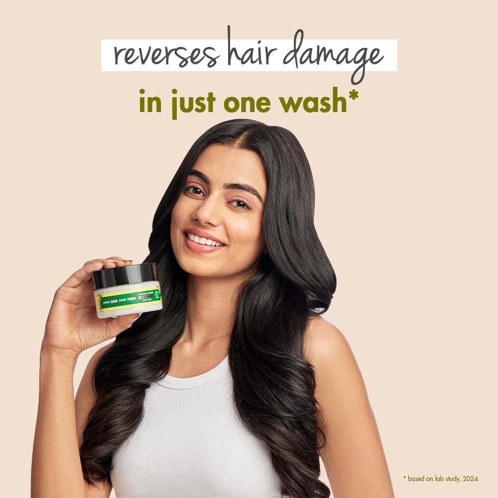 Love Beauty & Planet Olive Oil & Peptide Bond Repair Hair Mask | Sulfate-Free Deep Conditioning Treatment for Damaged Hair | Helps Smooth, Nourish & Improve Hair Manageability | 200ml thumbnail