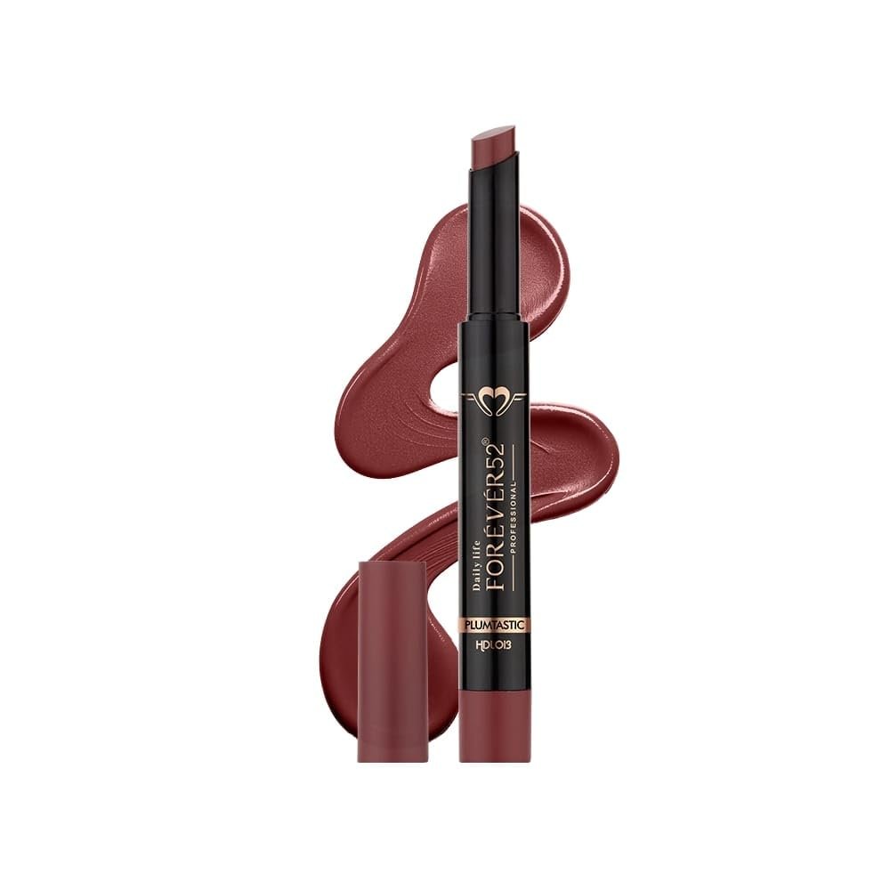 Forever52 Daily Life Hydra Lipstick, Semi-Matte Finish| Enriched with Hyaluronic Acid, Vitamin E & UVB Filter| 97% Lip Darkness Reduction | Vegan & Cruelty Free (PLUMTASTIC-13, 2g) thumbnail