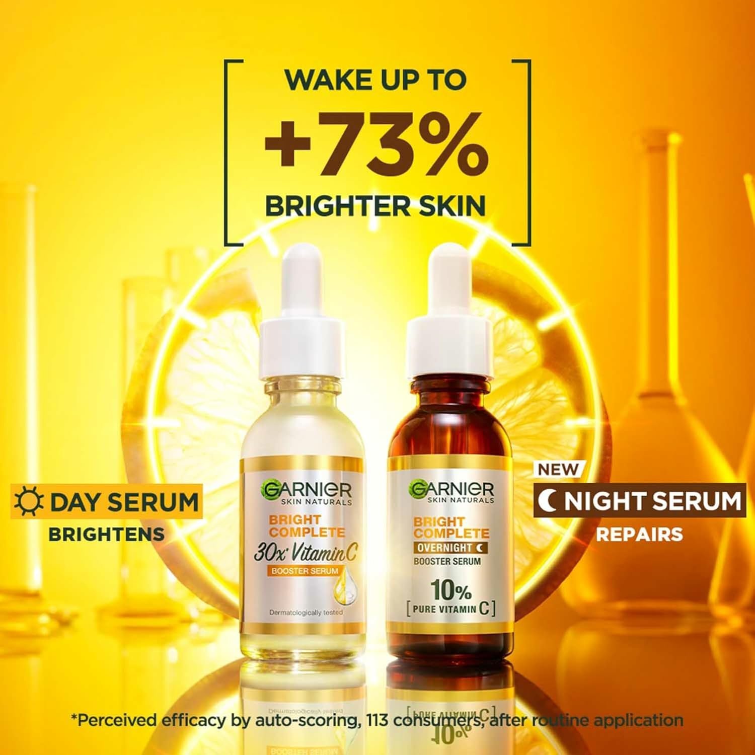 Garnier Bright Complete Vitamin C Night Serum With 10% Pure Vitamin C, 15ml. Suitable for All Skin Types thumbnail