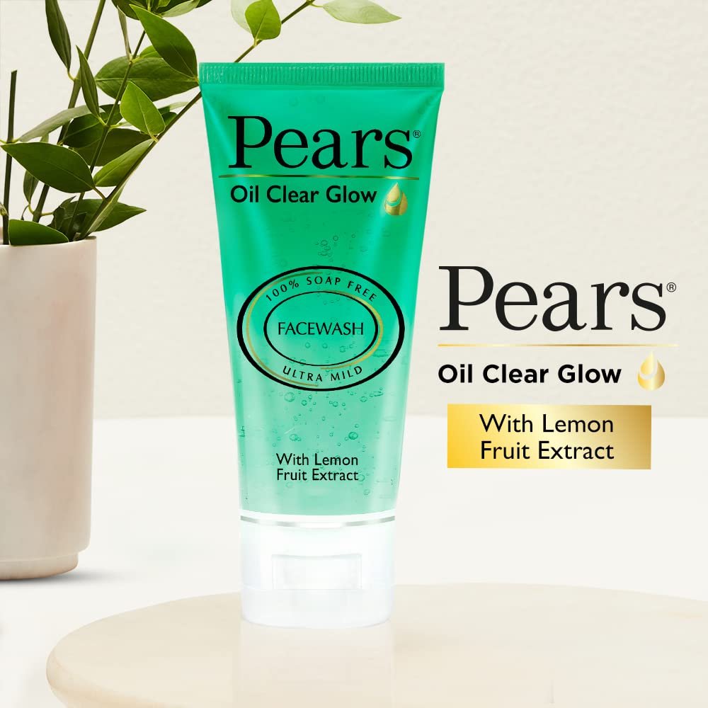 Pears Oil Clear Gentle Mild Daily Cleansing Facewash|| Controls Oil For Matte And Acne Free Skin|| Balances PH|| 100% Soap free|| 60 g thumbnail
